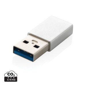 Adaptateur USB A vers USB C Couleur:Argent
