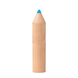 6 crayons dans un étui en bois  Couleur:Bois