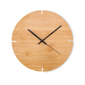 Round shape bamboo wall clock   Couleur:Bois