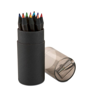 12 crayons de couleurs noirs    Couleur:Noir
