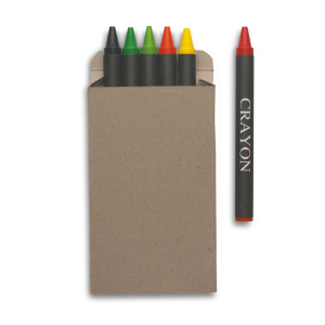 Etui 6 crayons cire             Couleur:Multicouleur